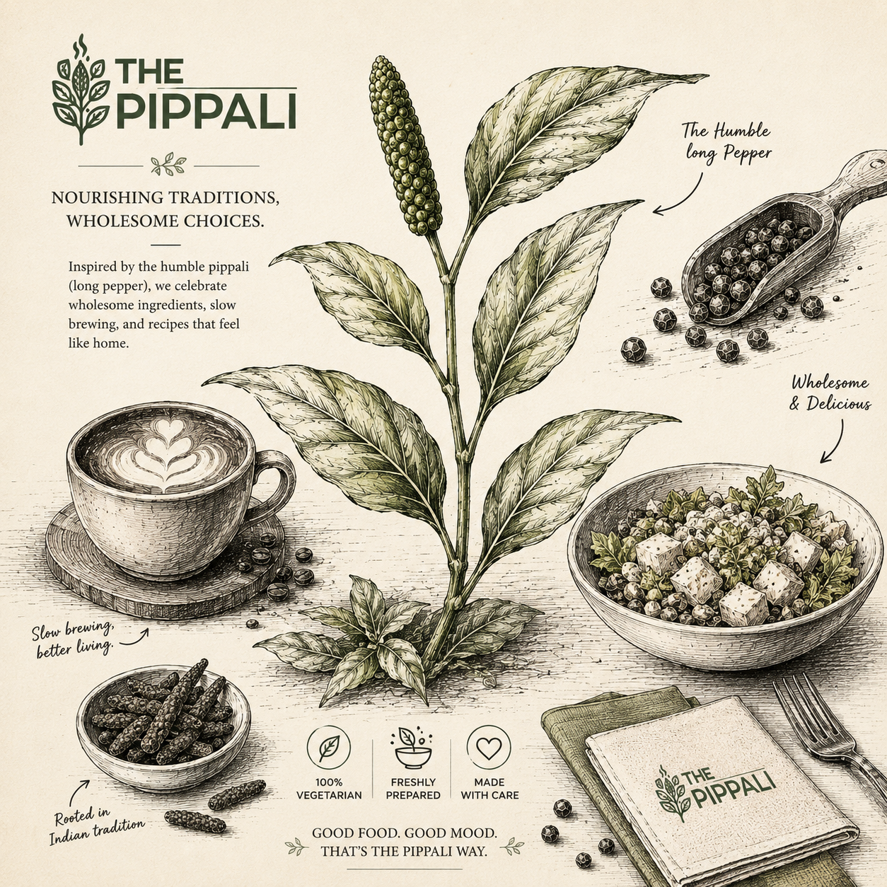 Inspired by Piper Longum (Pippali)